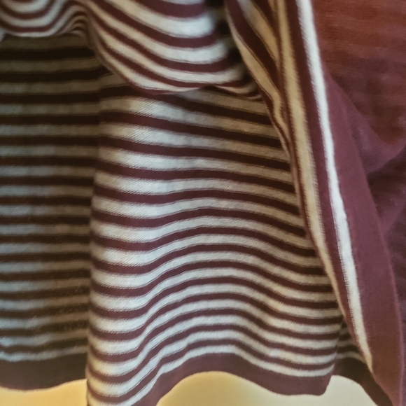 Calibrate Nordstrom Burgundy Oversized Striped Sweater - Picture 4 of 11